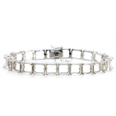 Sterling Silver Semi Mount Bracelet Setting Tennis Bracelet Asscher SQ 7x7mm - Syzjewelry